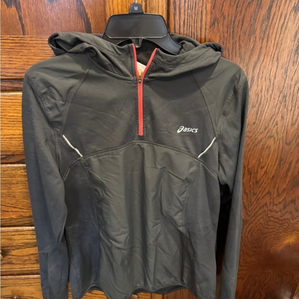 Asics Black Jacket with Red Accents